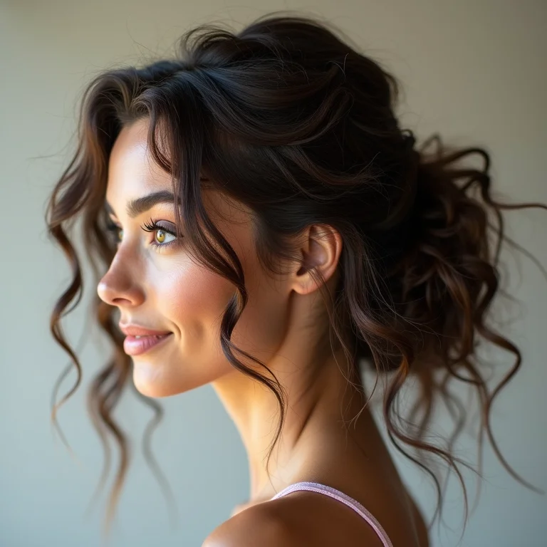 Penteado semi-preso para casamento