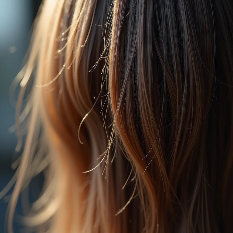 Pontas duplas e cabelo danificado