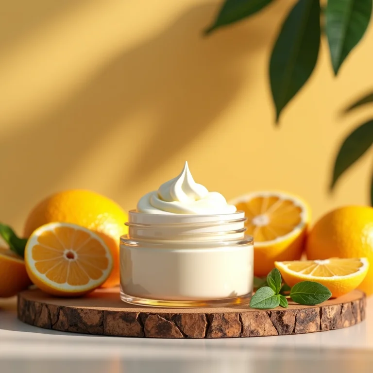 Pote de máscara capilar com ingredientes naturais