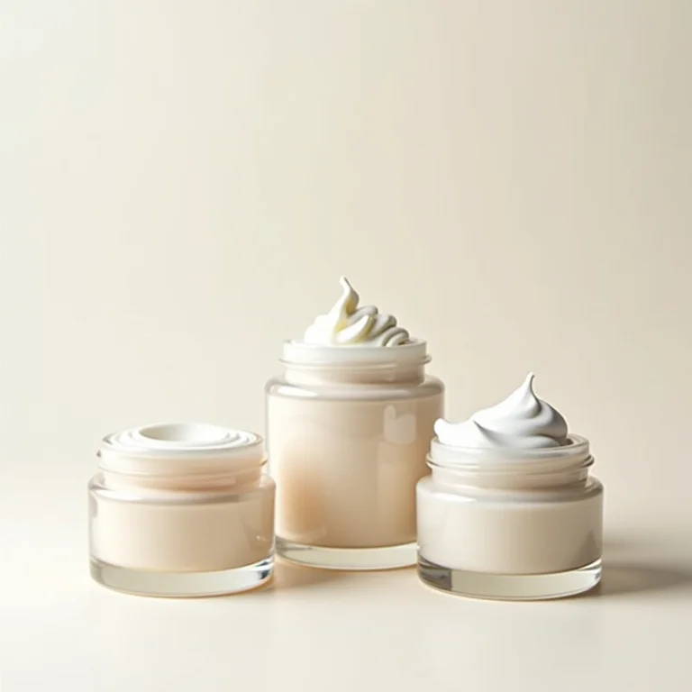 Potes de creme para cabelo com diferentes texturas.