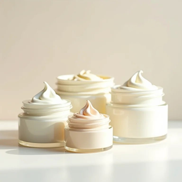 Potes de creme para cabelo com diferentes texturas