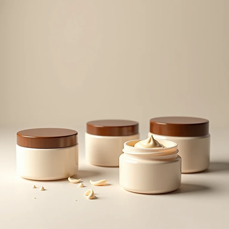 Potes de máscara capilar para cabelos cacheados