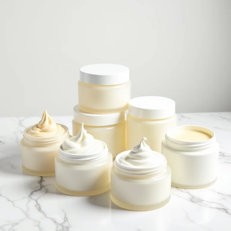 Potes de máscaras capilares com texturas diferentes