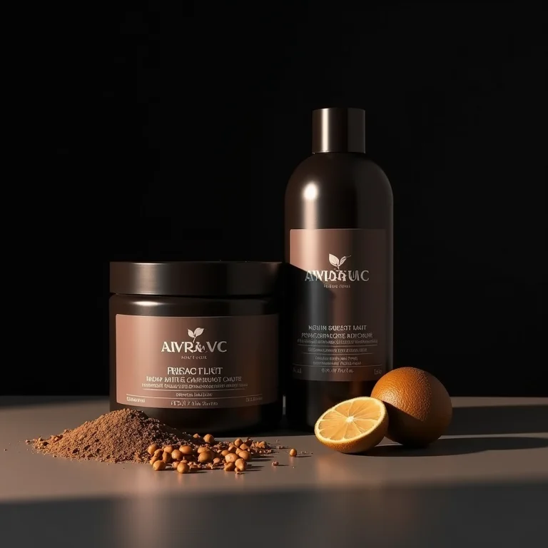 Potes de máscaras capilares para cabelos crespos.