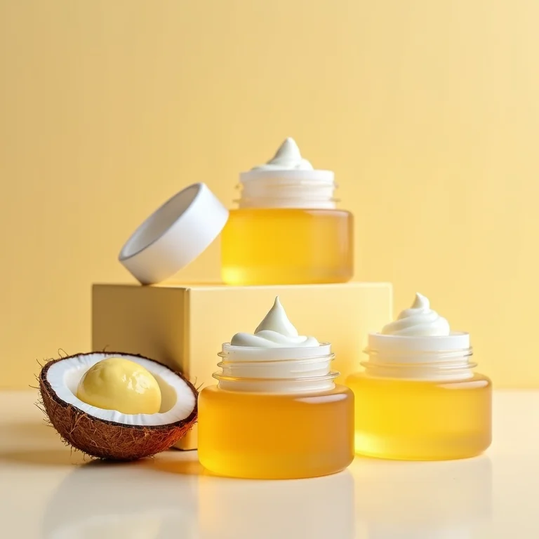 Potes de máscaras de nutrição capilar para cabelos lisos