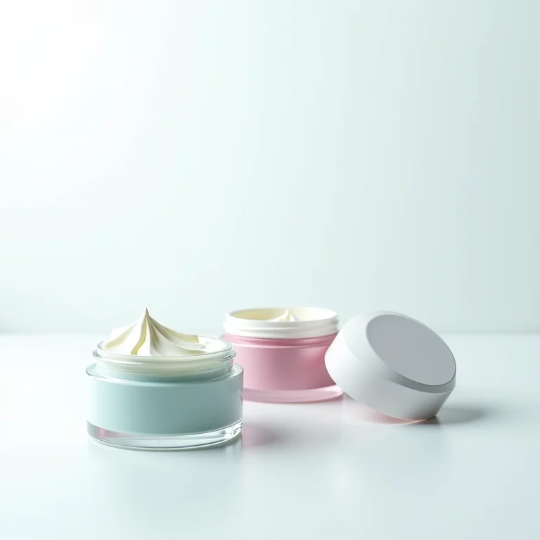 Potes de produtos capilares para cabelos com tonalidade fria