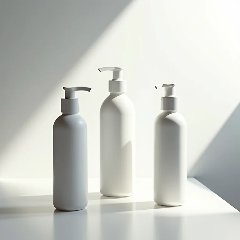 Potes de produtos de reconstrução capilar com aminoácidos