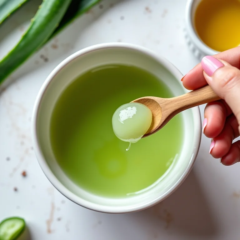 Preparo de máscara capilar caseira com babosa