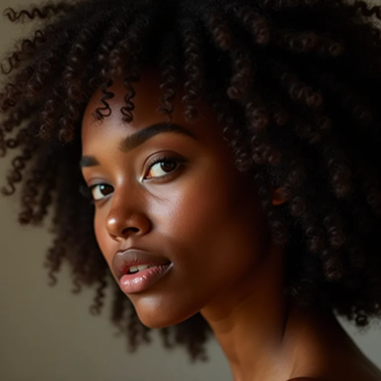 Presilhas laterais em cabelo crespo 4C