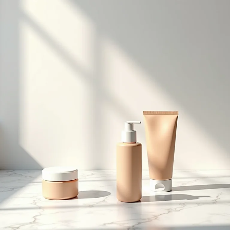 Produtos para cabelo em fundo de mármore