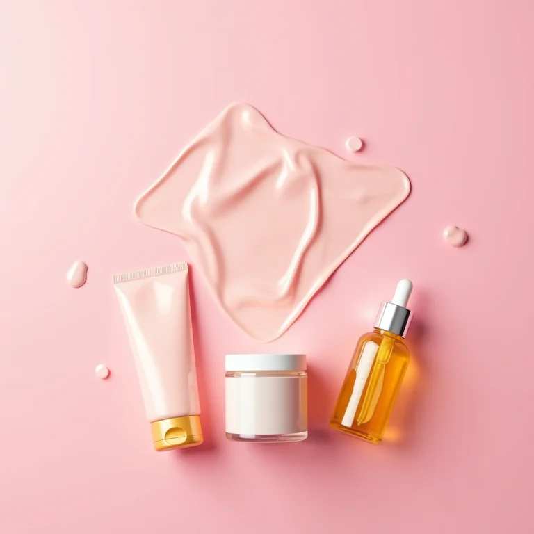 Produtos para cronograma capilar em fundo rosa