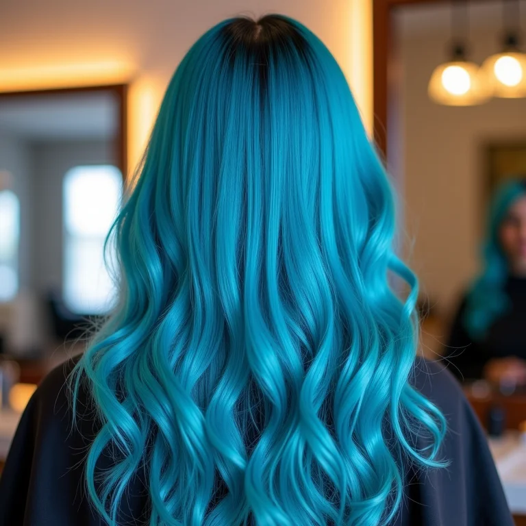 Reconstrução capilar para cabelos azuis danificados