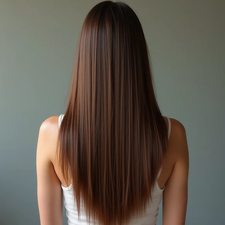 Resultado final do cronograma capilar em cabelo liso