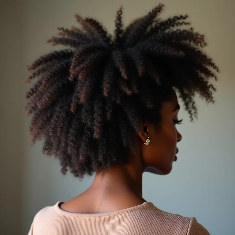 Retro waves em cabelo crespo 4C