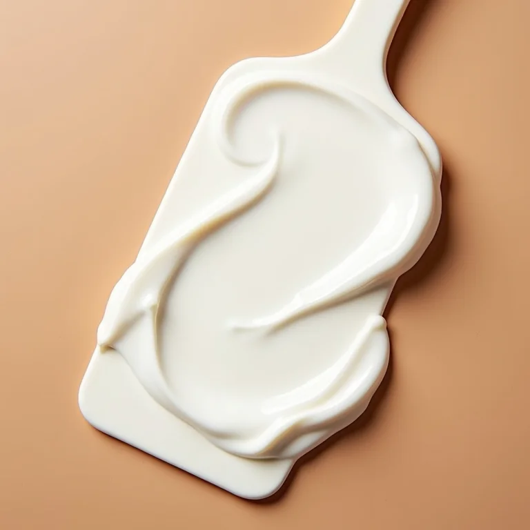 Textura de máscara capilar cremosa.