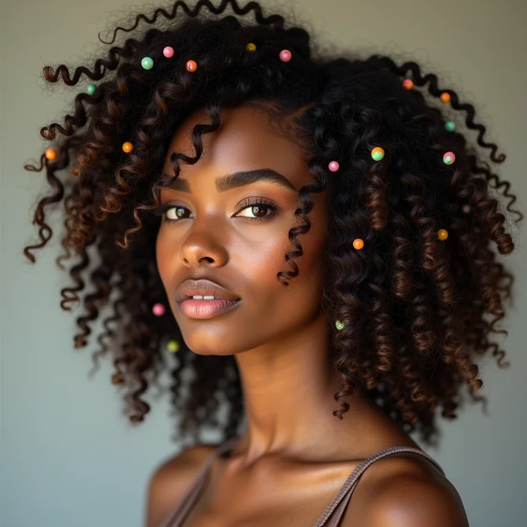 Tranças decorativas em cabelo crespo 4C