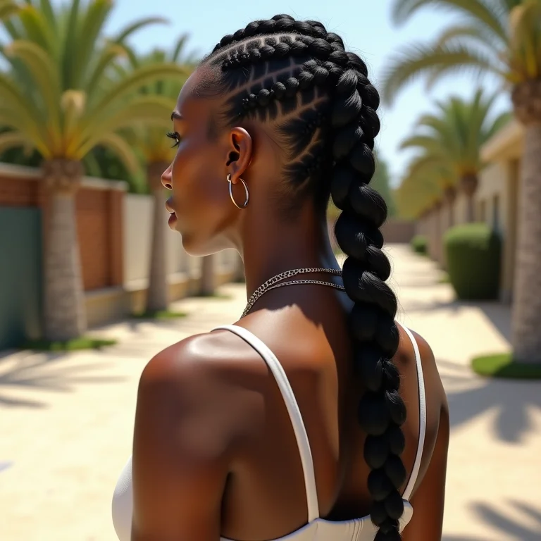 Tranças e sidecut: uma combinação elegante e ousada