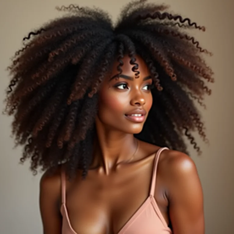 Truque rápido para dar volume ao cabelo crespo