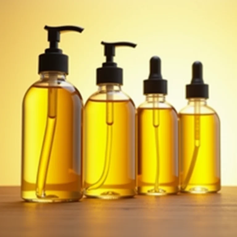 Variedade de produtos capilares com óleo de girassol