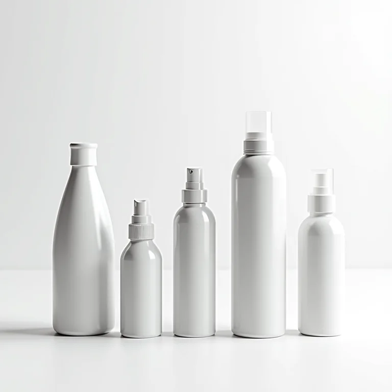 Variedade de shampoos a seco em embalagens diferentes.