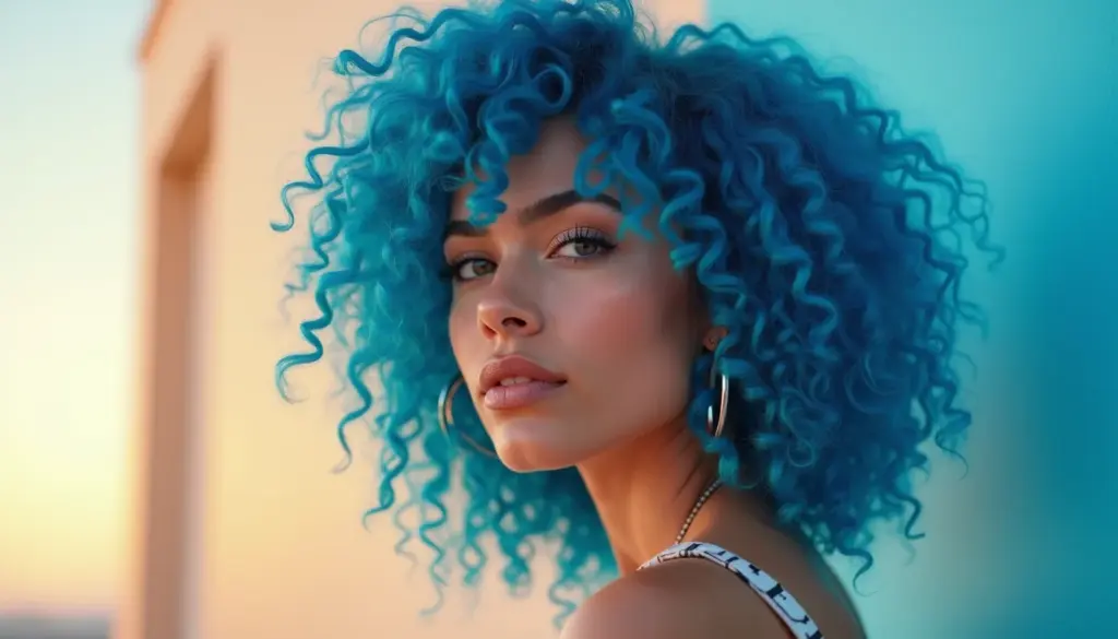 Cabelo Azul Cacheado: 5 Formatos Incríveis Que Vão Dominar 2026
