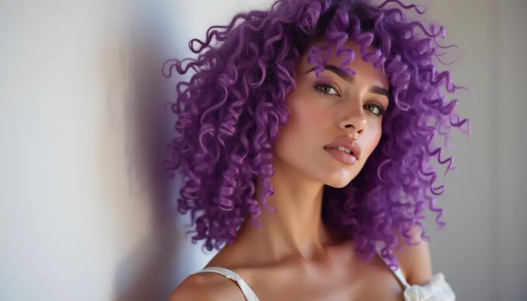 Cabelo Cacheado Roxo: Guia Completo Para Um Visual Incrível em 2026 Cabelo Cacheado Roxo: Guia Completo Para Um Visual Incrível em 2026
