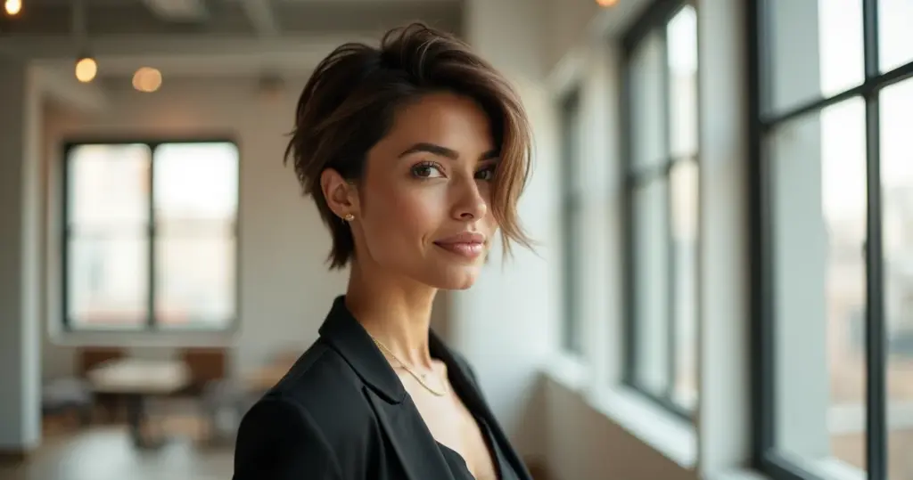 9 Cortes de Cabelo Curto em Camadas Atrás que Dão Volume Imediato