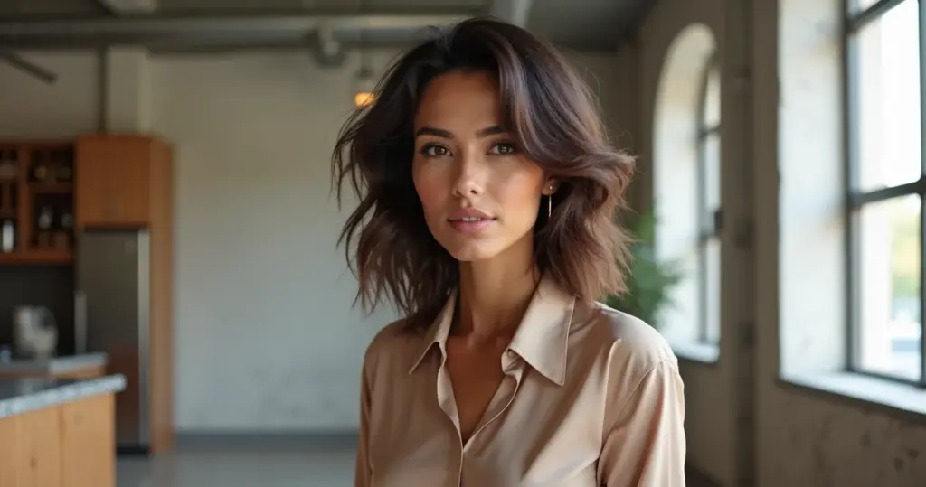 18 Ideias de Cabelo Médio Repicado que Afinam o Rosto