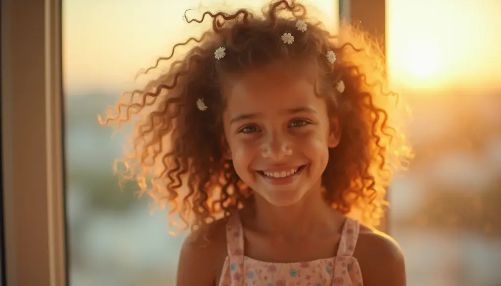 57 Penteados Infantis Cacheados para Casamento que Encantam