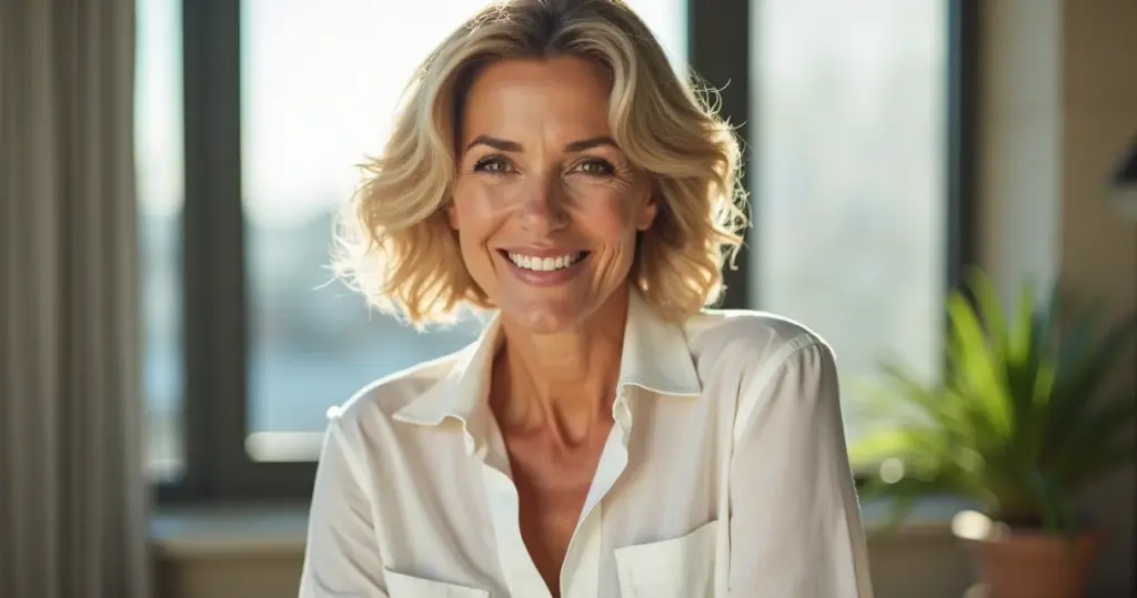 17 Ideias de Corte de Cabelo 50+ Que Apagam Anos do Seu Rosto