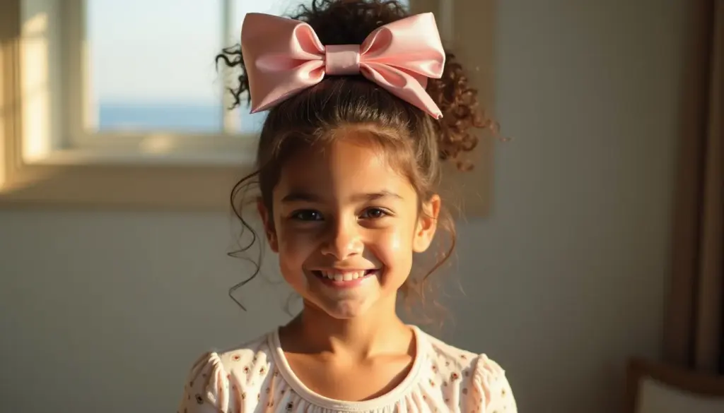 127 Ideias de Penteado Infantil com Laço Grande que Duram o Dia Todo