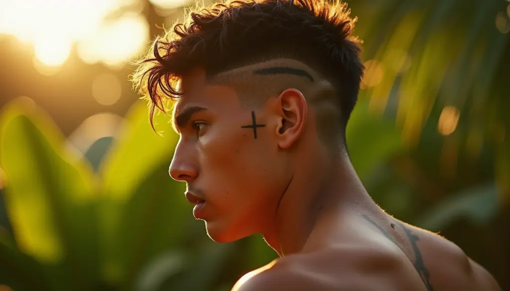 60 ideias de cruz no cabelo masculino que impressionam