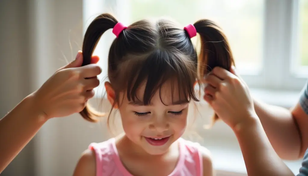 Penteado de coração infantil fácil em 3 passos com truque do elástico